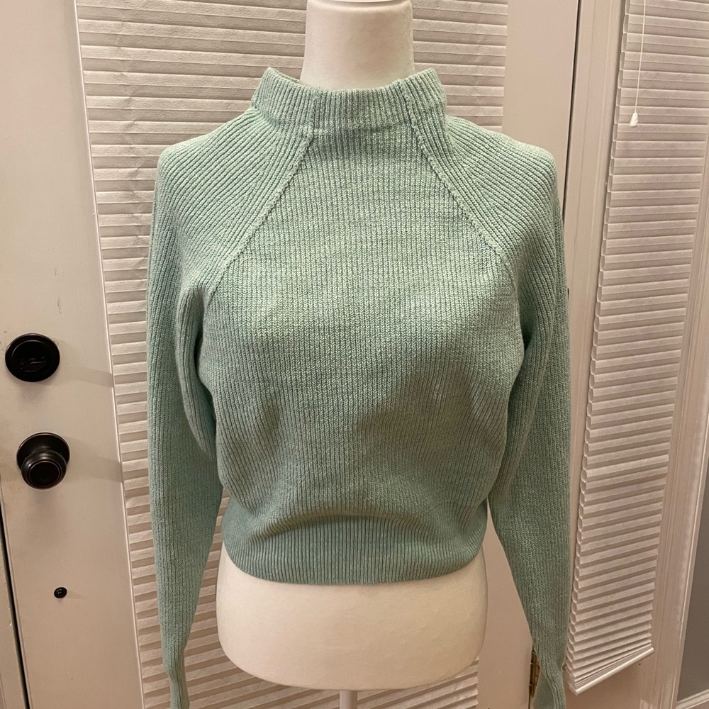 Free People Women's Too Good Pullover Sweater Size Extra Small Opaline Green NWT